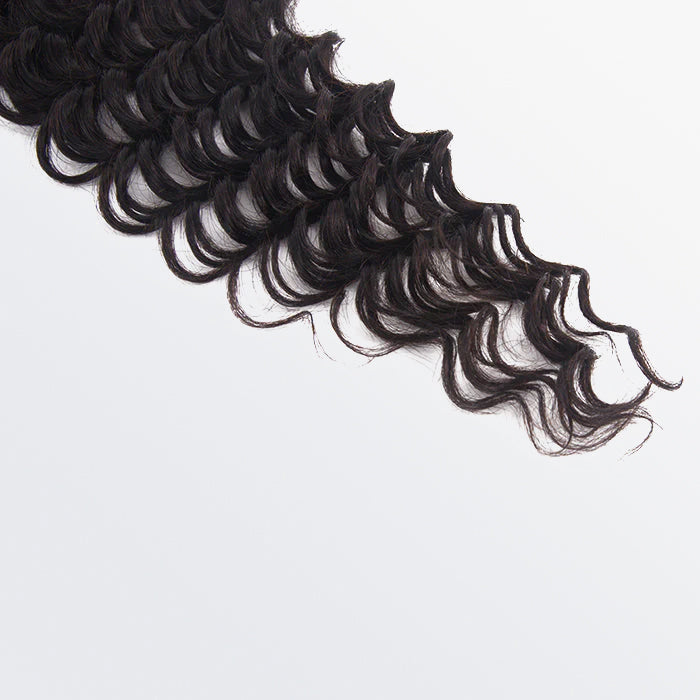Enstah 14-20 Inch 5" x 5" Deep Wavy Free Parted Lace Closure #1B Natural Black