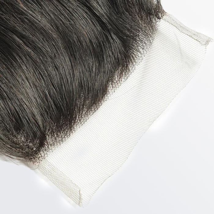 Enstah 14-20 Inch 4" x 4" Loose Wavy Free Parted Lace Closure #1B Natural Black