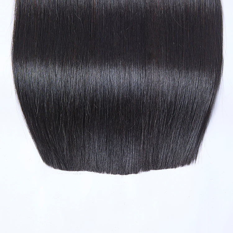 Enstah 16-24 Inches Raw Cambodian Bone Straight Hair Bundles #1B Natural Black