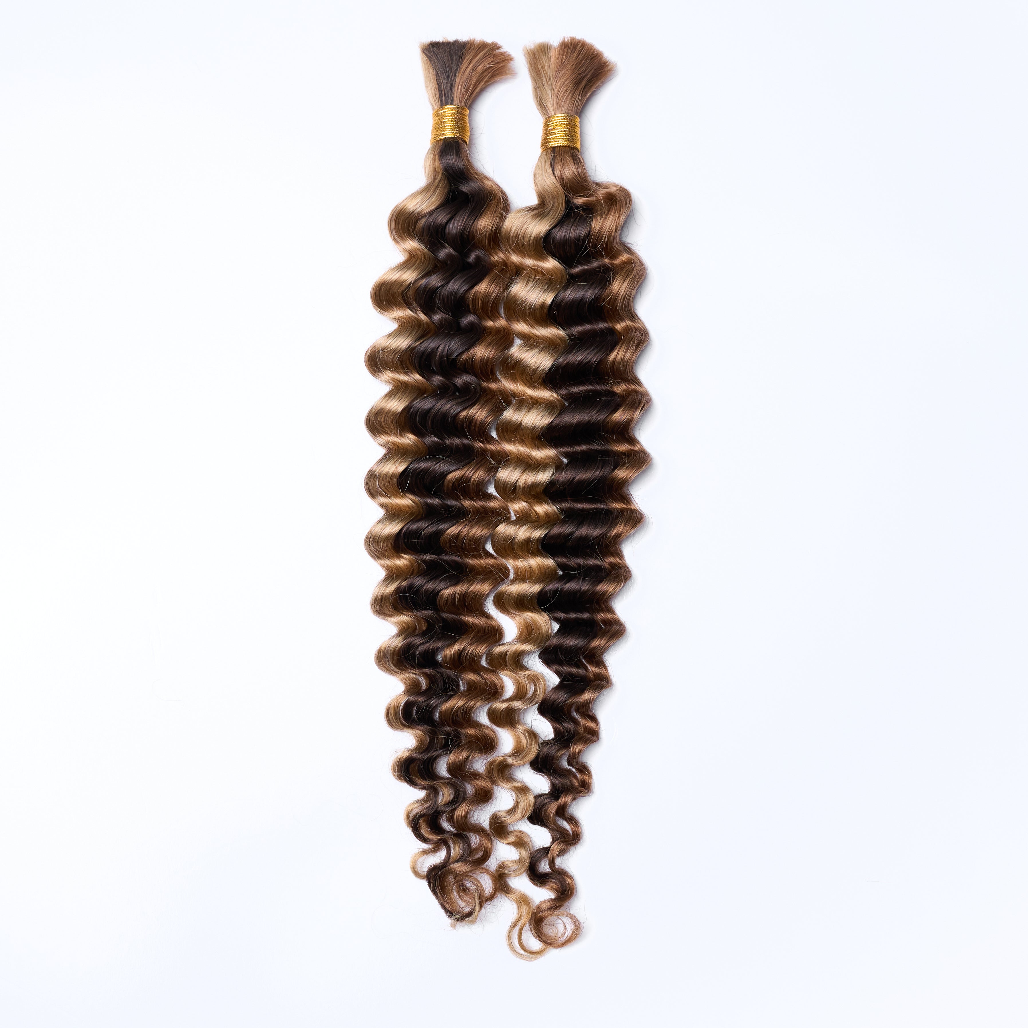 Enstah 20inch Deep Wave Bulk Hair For Braiding #P4/27 Color