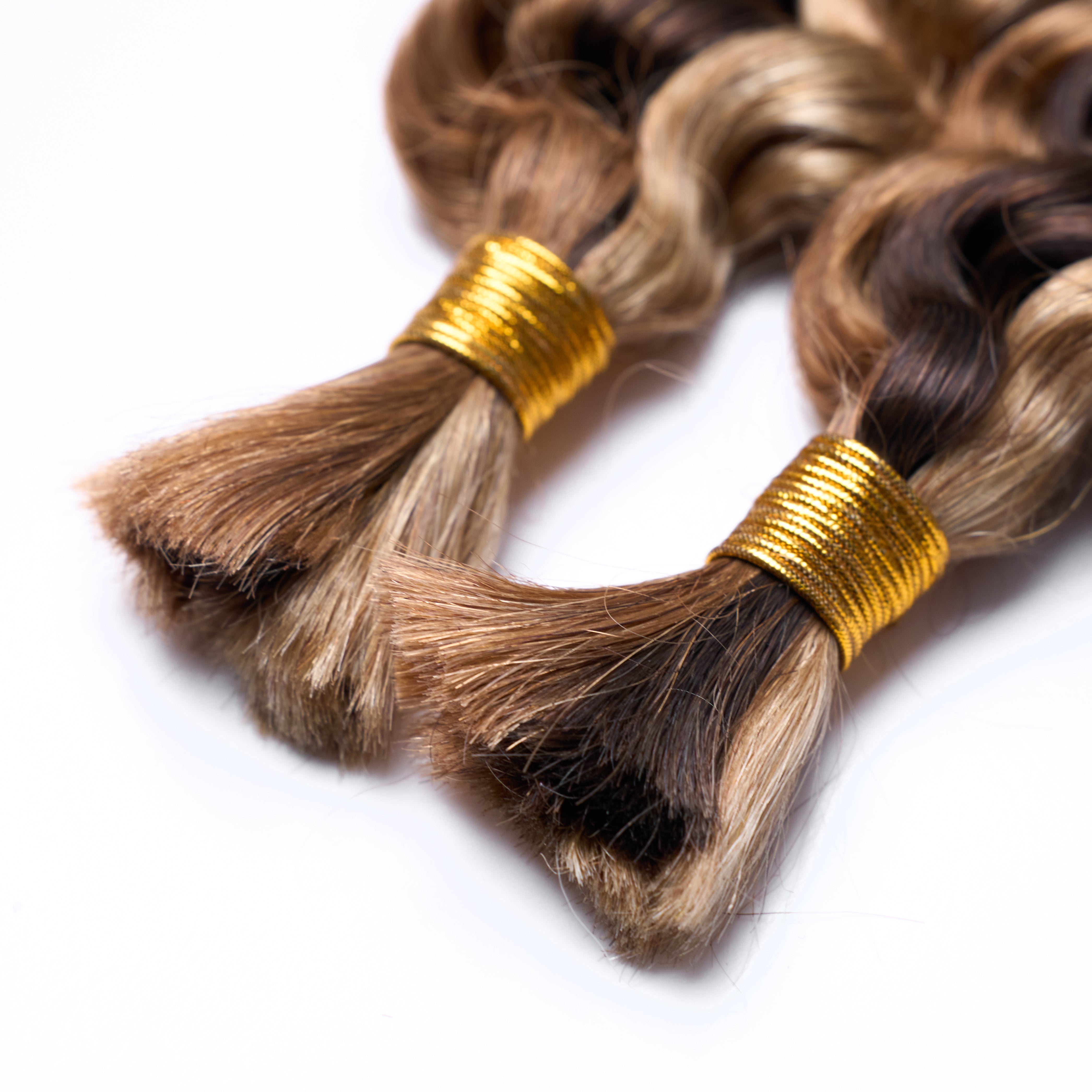Enstah 20inch Deep Wave Bulk Hair For Braiding #P4/27 Color